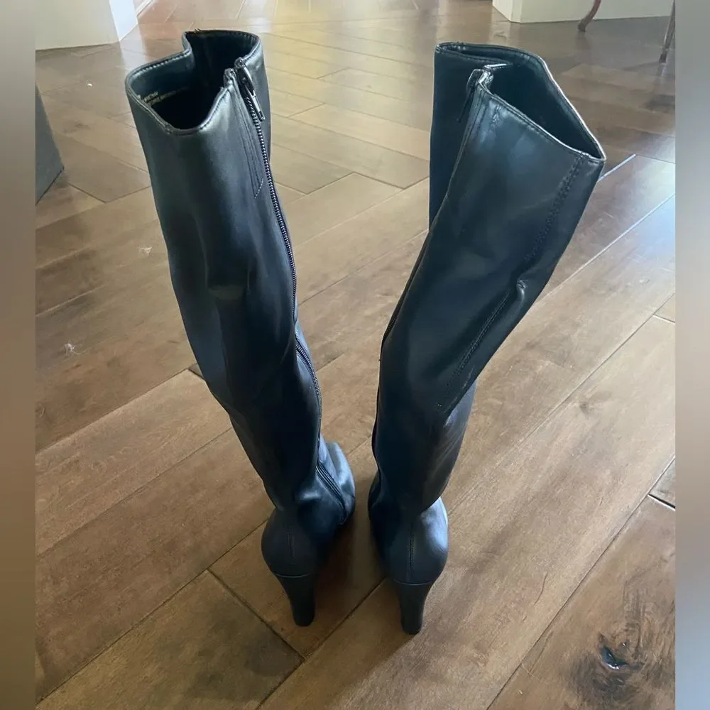 Open Edit Kami Pointed Toe Over the Knee Boot Black, 8